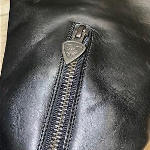 MARK NASON LOS ANGELES BLACK STUDDED LEATHER BOOTS - Picture 6 of 8